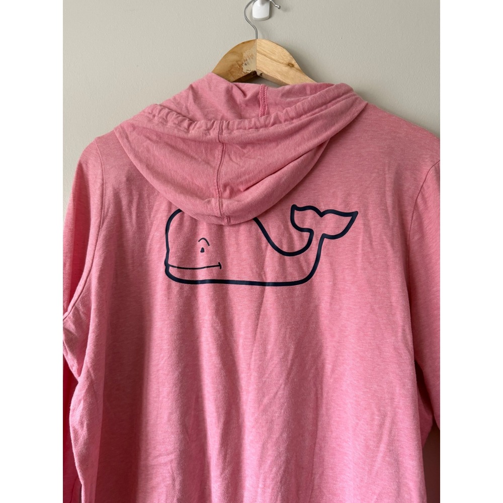 Vineyard Vines Womens XL Edgartown T-Shirt Hoodie Pink Whale Graphic Long Sleeve - Picture 5 of 6